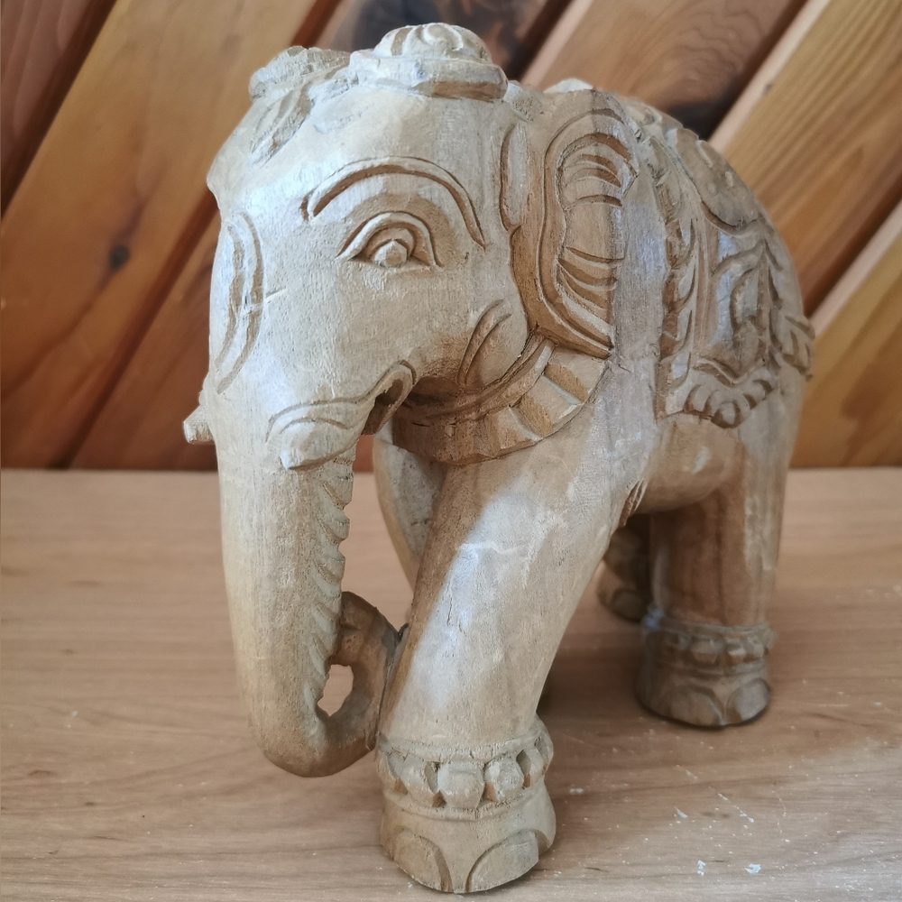 Wooden Hand Carved Elephant